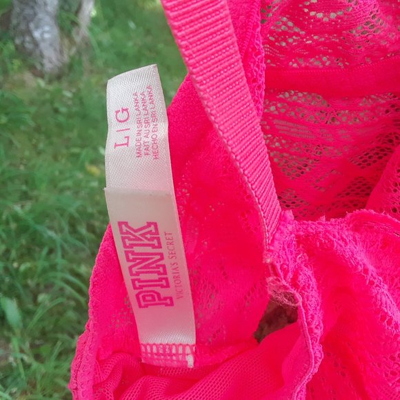 **SOLD ON ANOTHER PLATFORM**PINK size large bralette - Picture 2 of 2